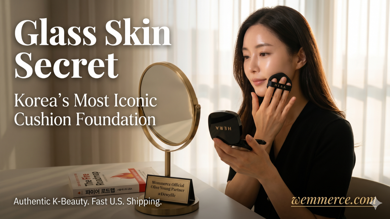HERA Black Cushion Foundation application and shades - Wemmerce