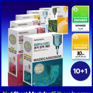 MEDIHEAL Essential Mask Sheet 10-Piece Set | The Ultimate Korean Glass Skin Secret.